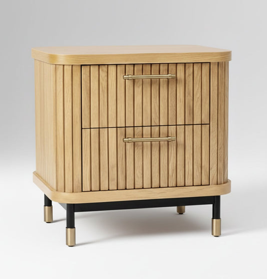 Sophia Oak Bedside Table - Natural
