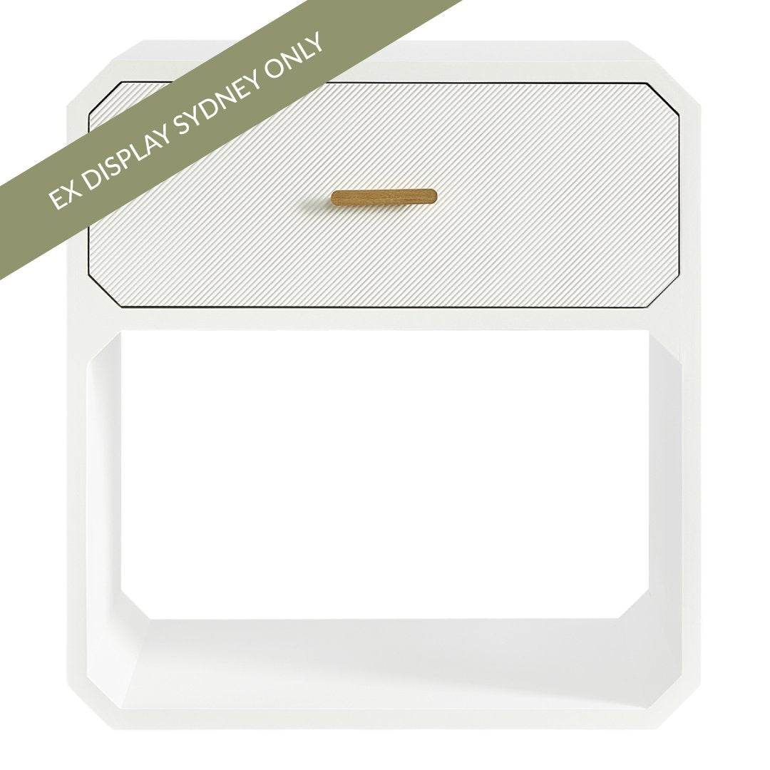 Anderson 1 Drawer Accent Table - White - OUTLET NSW