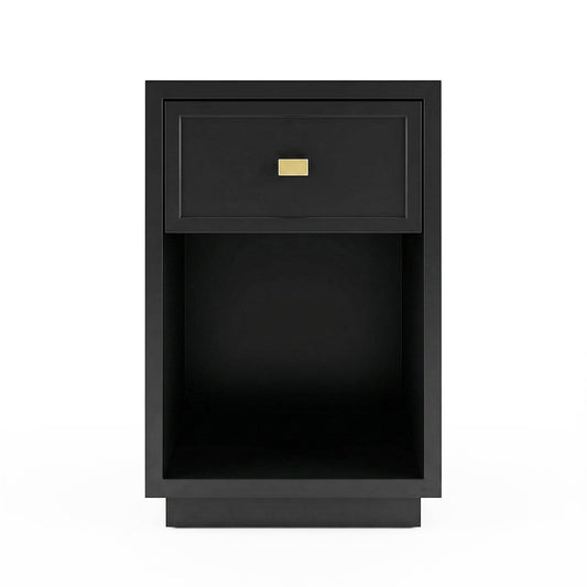 Logan 40x60cm Bedside Table - Black