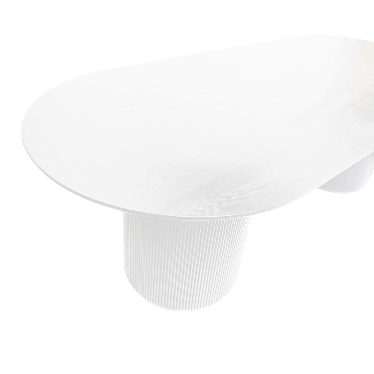 Arlo Oval Dining Table - 2.4m White – view 4
