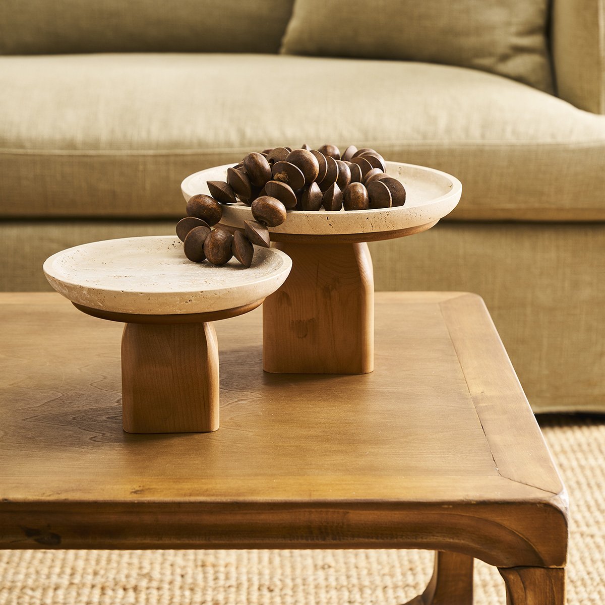 Edith Footed Bowl - Small Natural