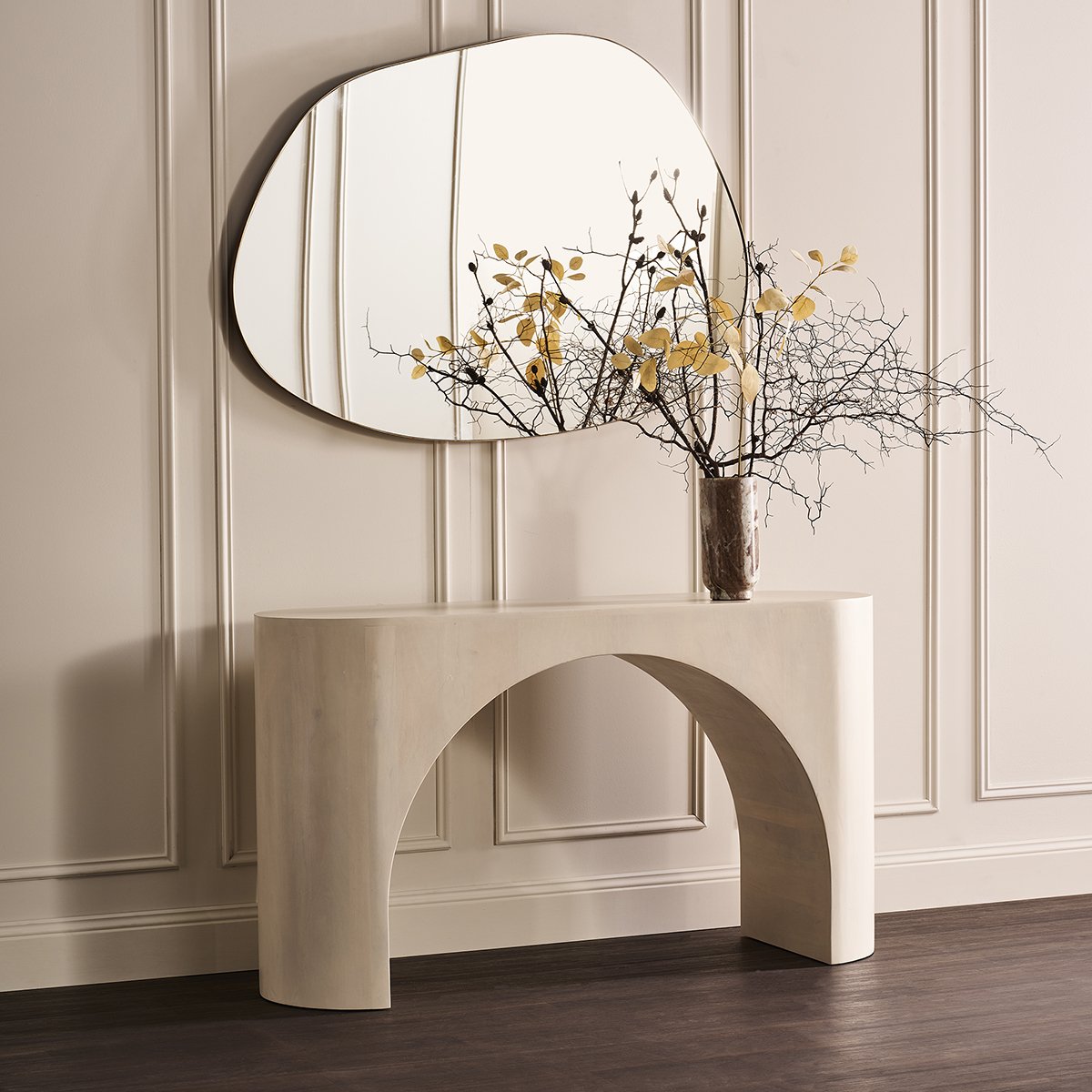 Pollock 86x120cm Wall Mirror - Antique Gold