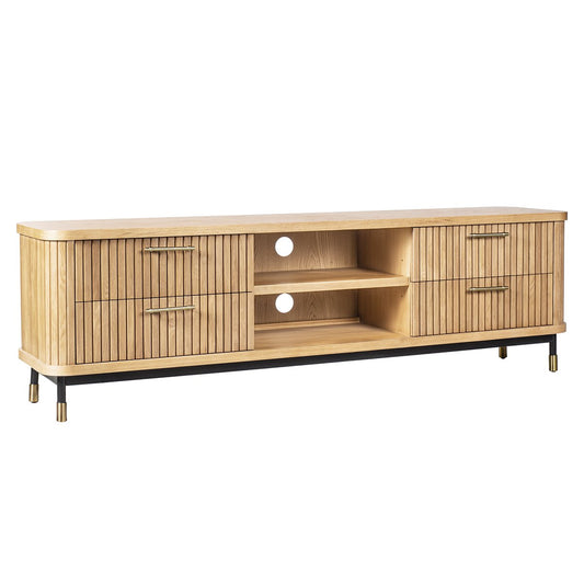 Sophia 200cm Oak Entertainment Unit - Natural