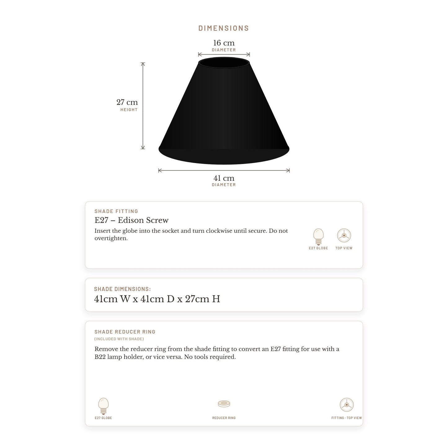 Messina Empire Shade - Medium Black