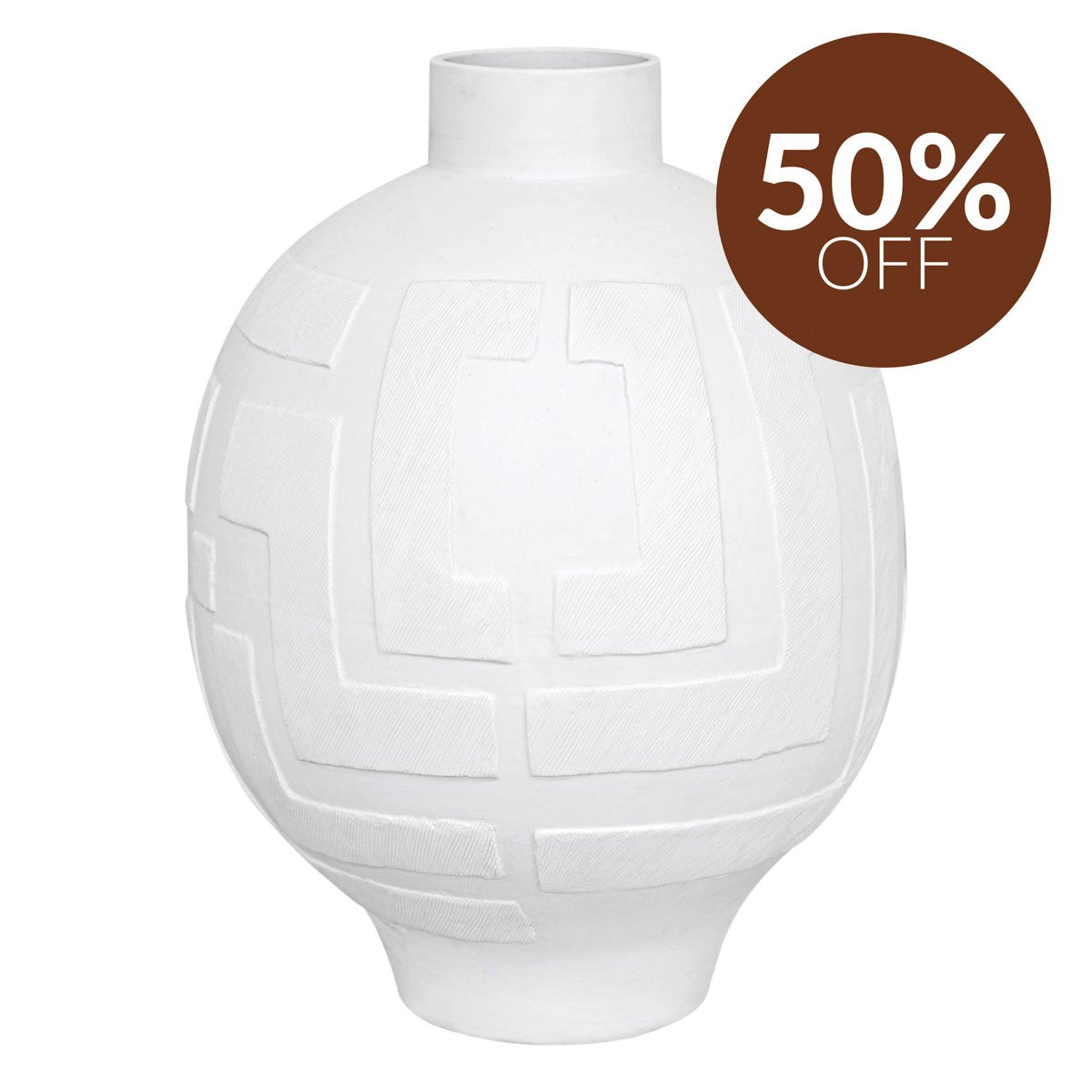 Pandora Greek Key Vase - Large