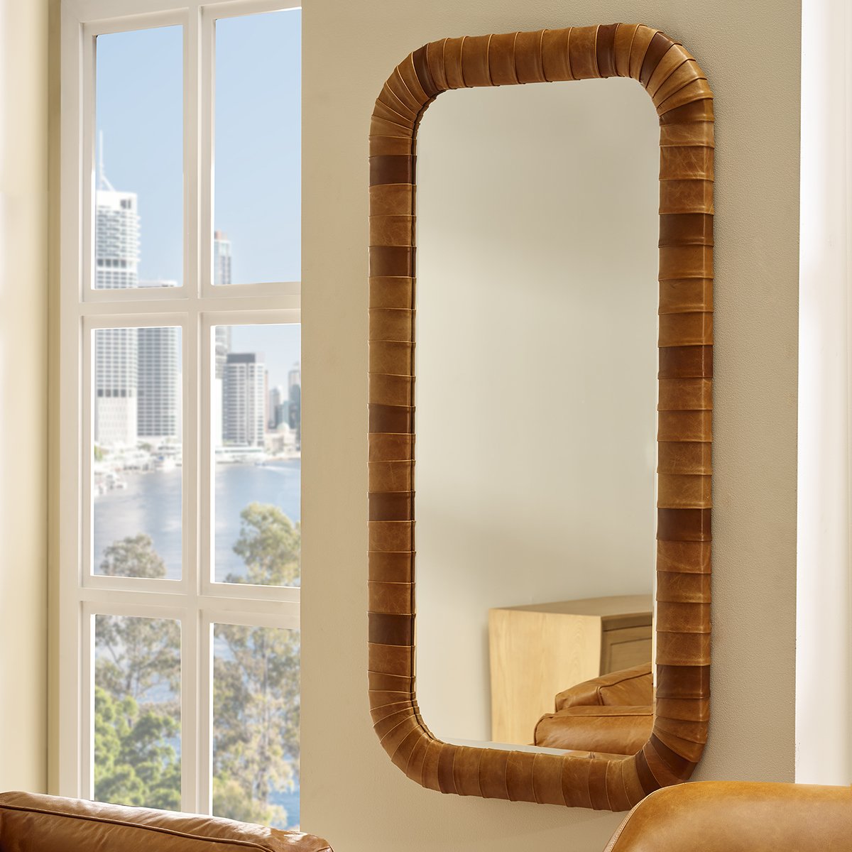 Sienna Leather Wall Mirror
