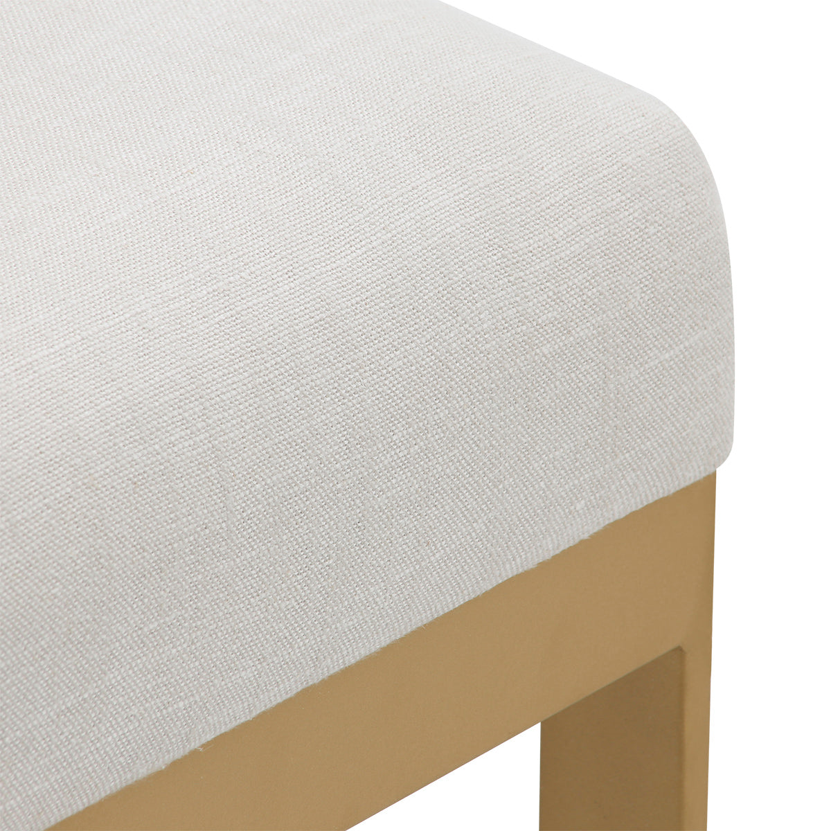 Remy Black Kitchen Stool with Backrest - Natural Linen