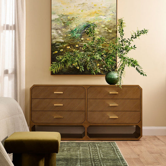 Anderson 6 Drawer Chest - Antique Gold - OUTLET NSW