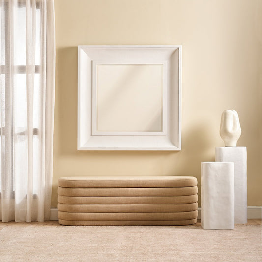 Bateman 116.5x116.5cm Wall Mirror - White