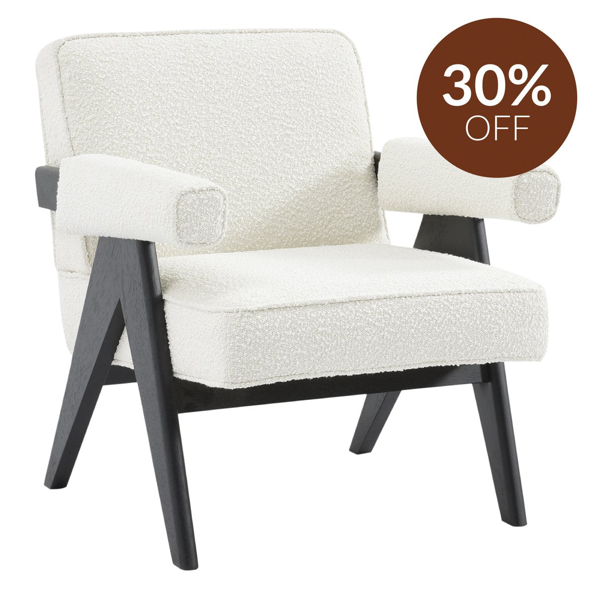 Ambrose Arm Chair - White Boucle