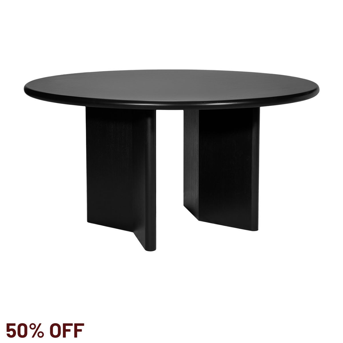 Montauk Round Dining Table - 1.5m Black