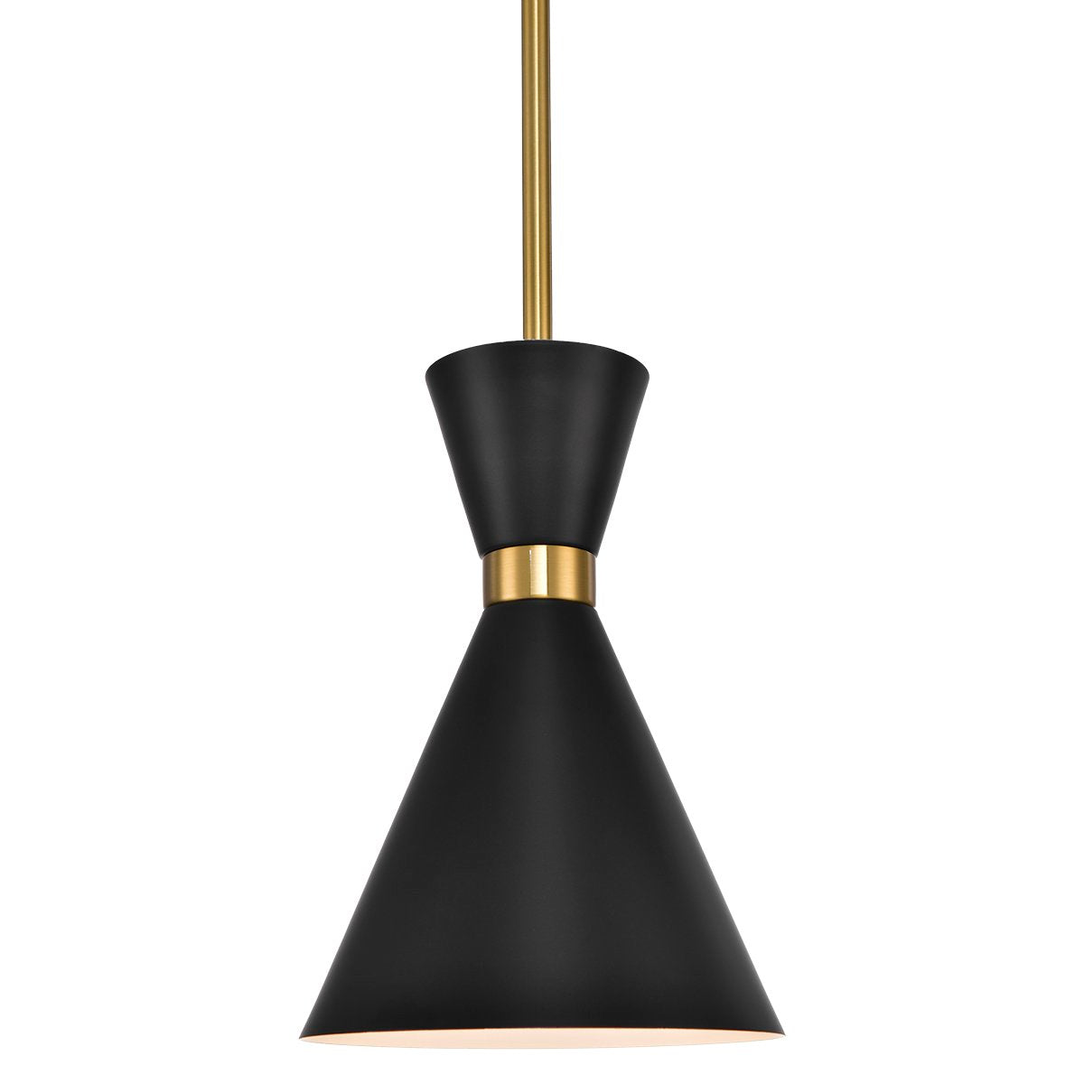 Oslo Pendant - Black w Brass