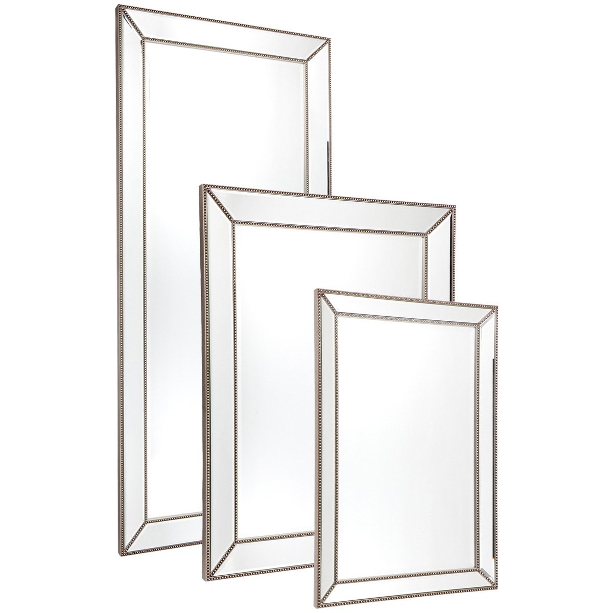 Zeta 90x200cm Floor Mirror - Antique Silver