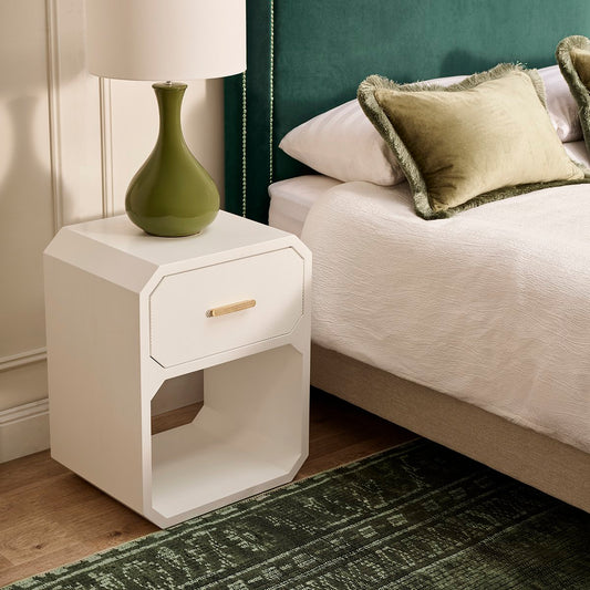 Anderson 50x65cm Bedside Table - White
