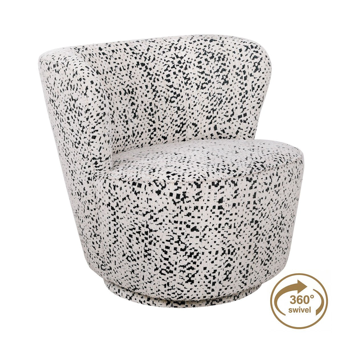 Alberta Swivel Chair - Charcoal Jacquard