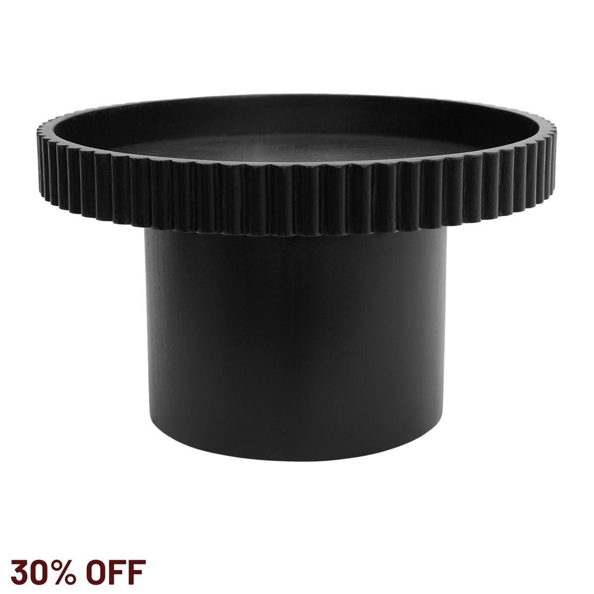 Blythe Footed Bowl - Large Black