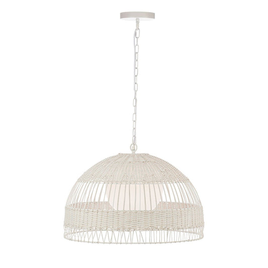 Fortaleza Rattan Pendant - Medium White