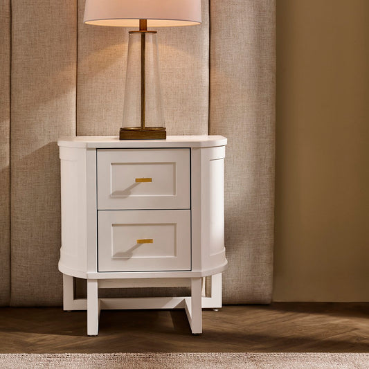 Theodore Bedside Table - Small White