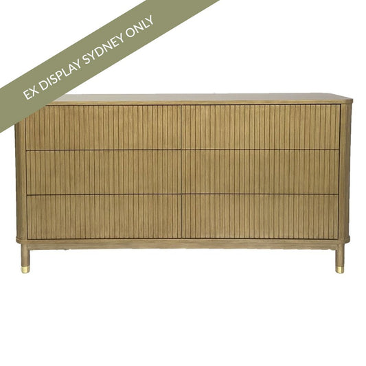 Sophia 6 Drawer Chest - Antique Gold - OUTLET NSW