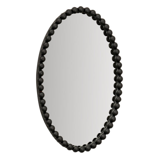 Esme 51x76cm Oval Wall Mirror - Black