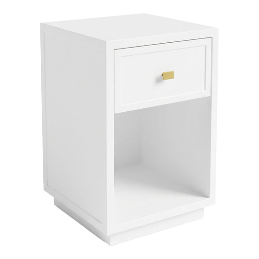 Logan 40x60cm Bedside Table - White