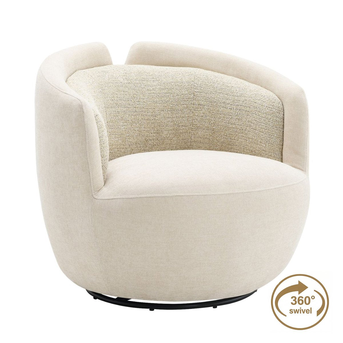 Pasadena Swivel Arm Chair - Ecru
