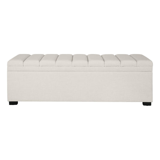 Soho Storage Bench Ottoman - Ecru