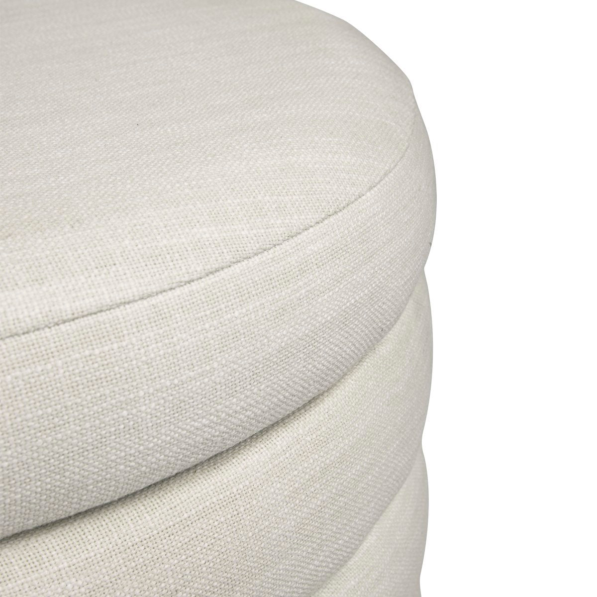 Demi Storage Bench Ottoman - Off White Linen