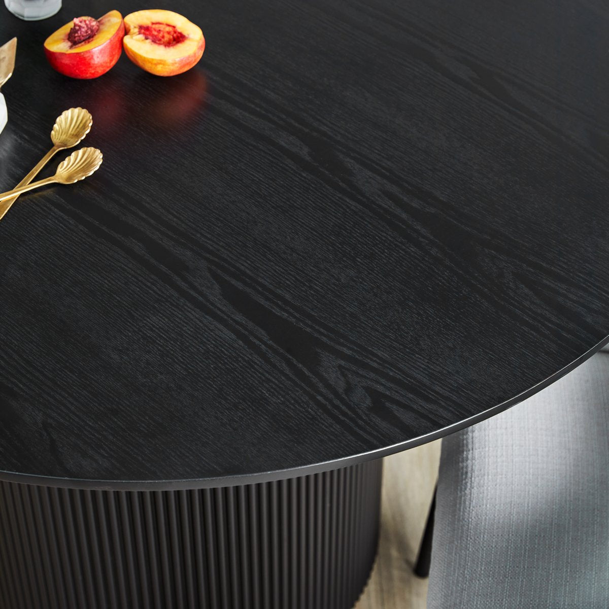 Arlo Oval Dining Table - 2.4m Black – view 8