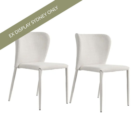 Foley Dining Chair Set of 2 - Natural - OUTLET NSW