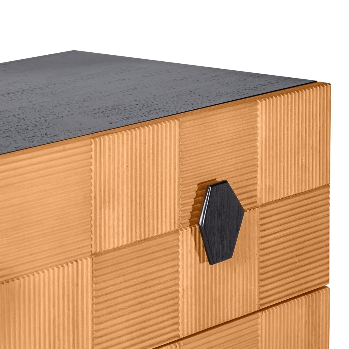 Alton 3 Drawer Chest - Natural and Black