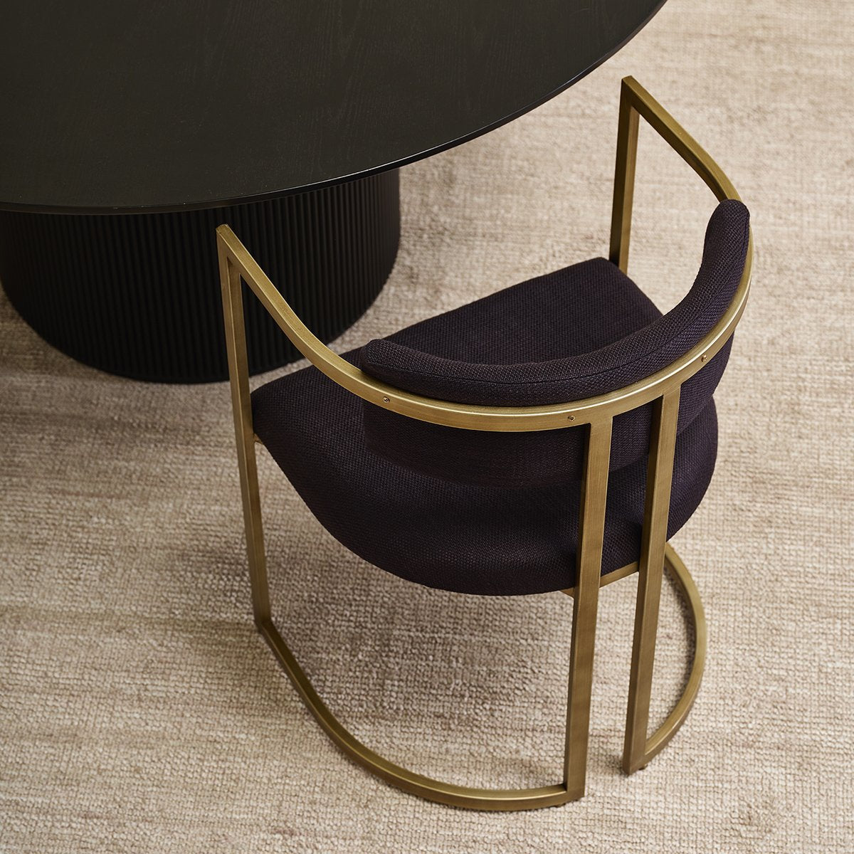 Dino Dining Chair - Black Linen