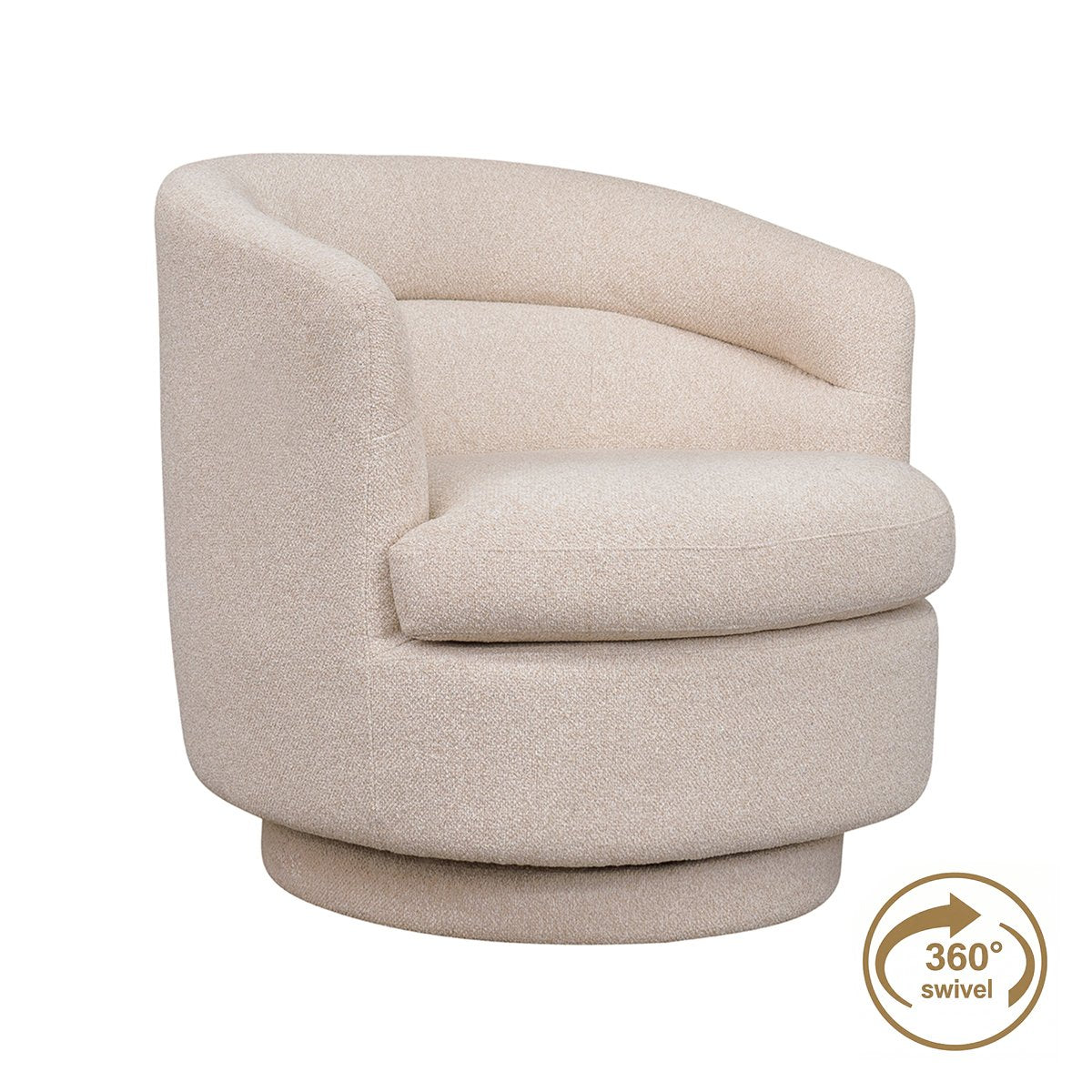 Holly Swivel Arm Chair - Natural