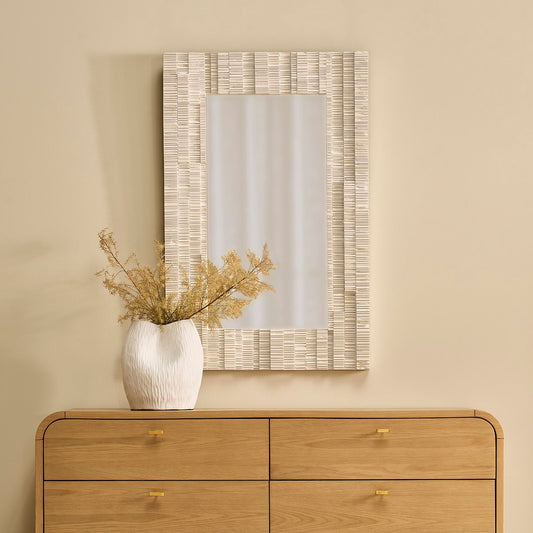 Dunbar 74x115cm Rectangle Wall Mirror - White