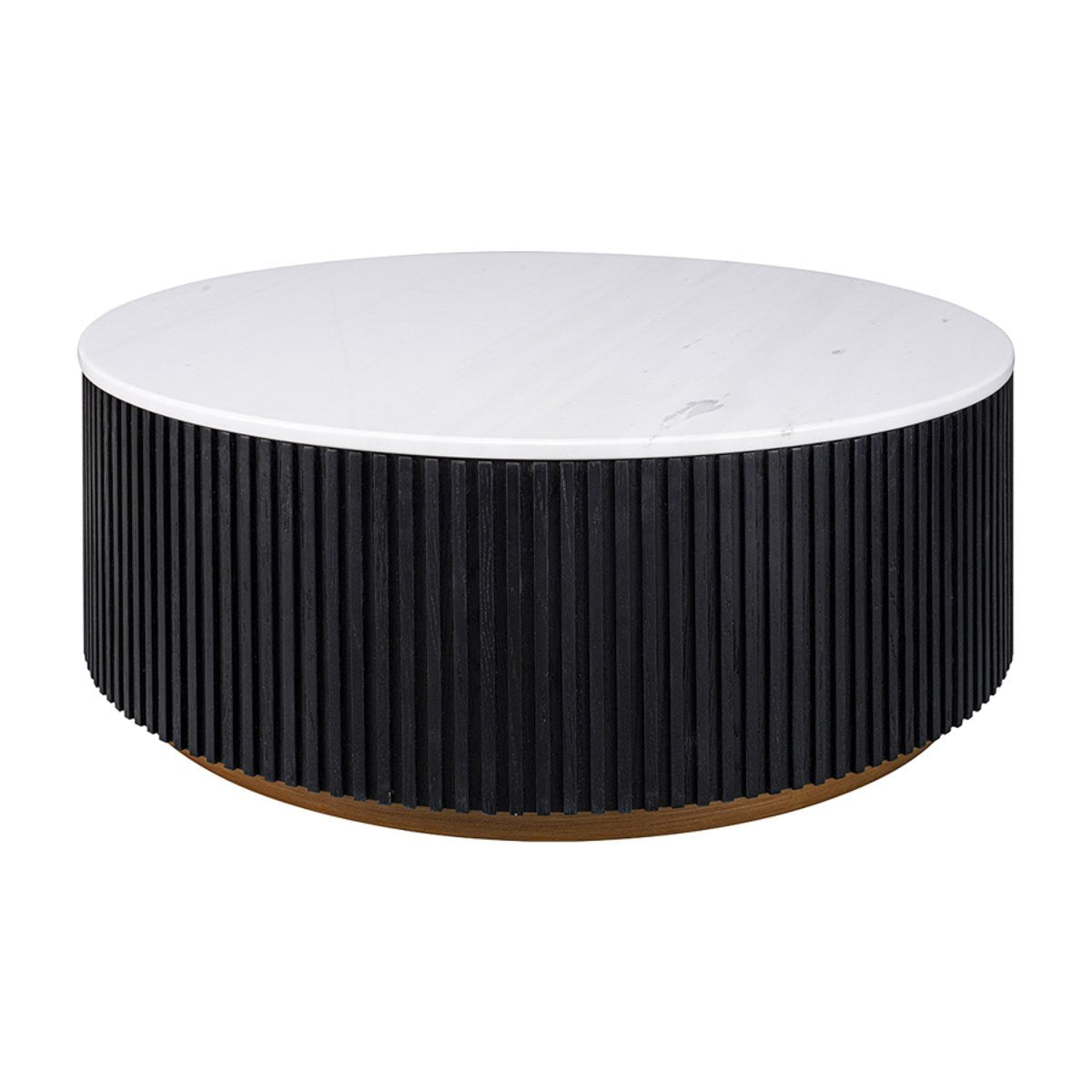 Mason Round Coffee Table - Medium Black