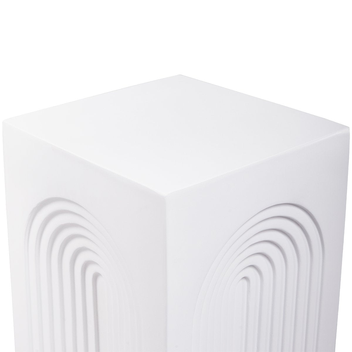Arc Concrete Stool - White