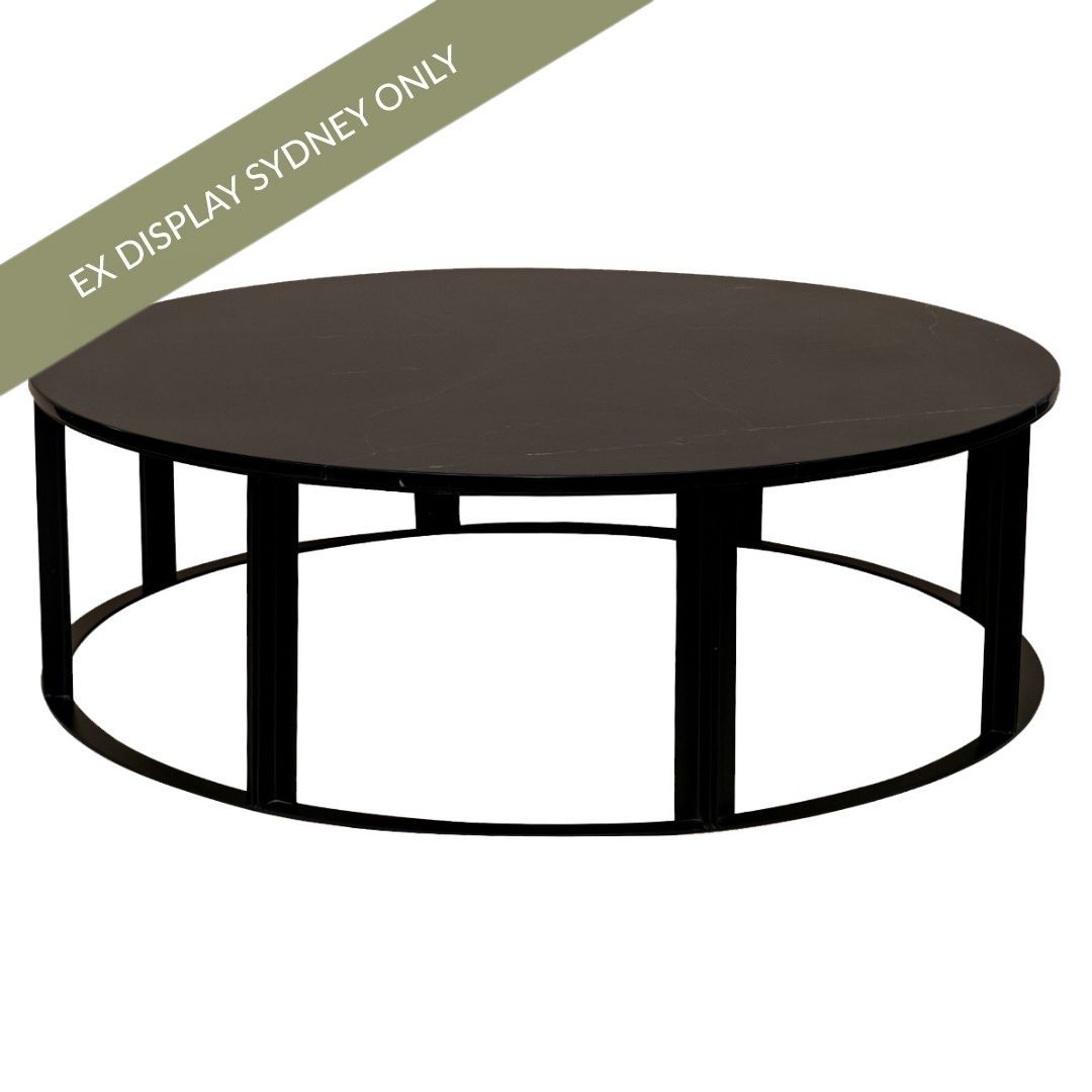 Bowie Marble Coffee Table - Large Black