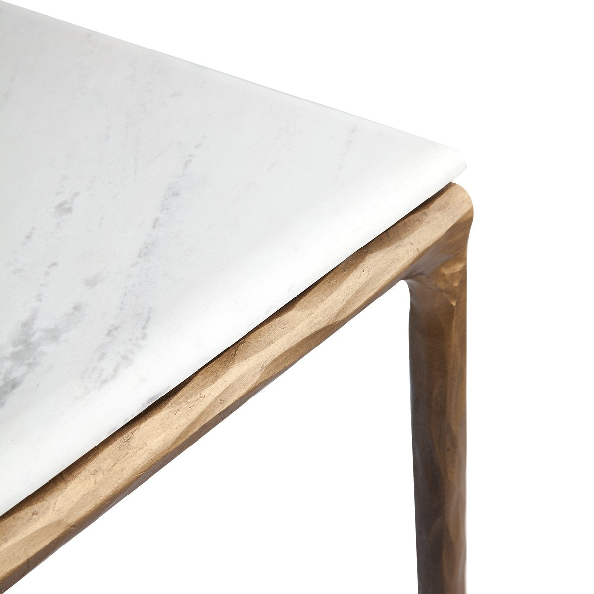 Heston Marble Console Table - Large Brass