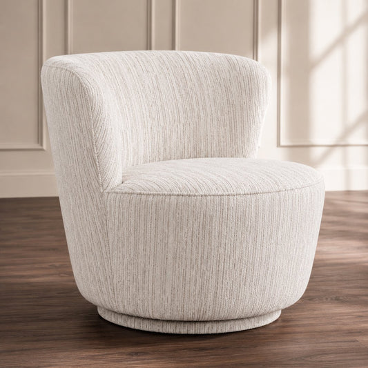 Alberta Swivel Chair - Ivory Weave