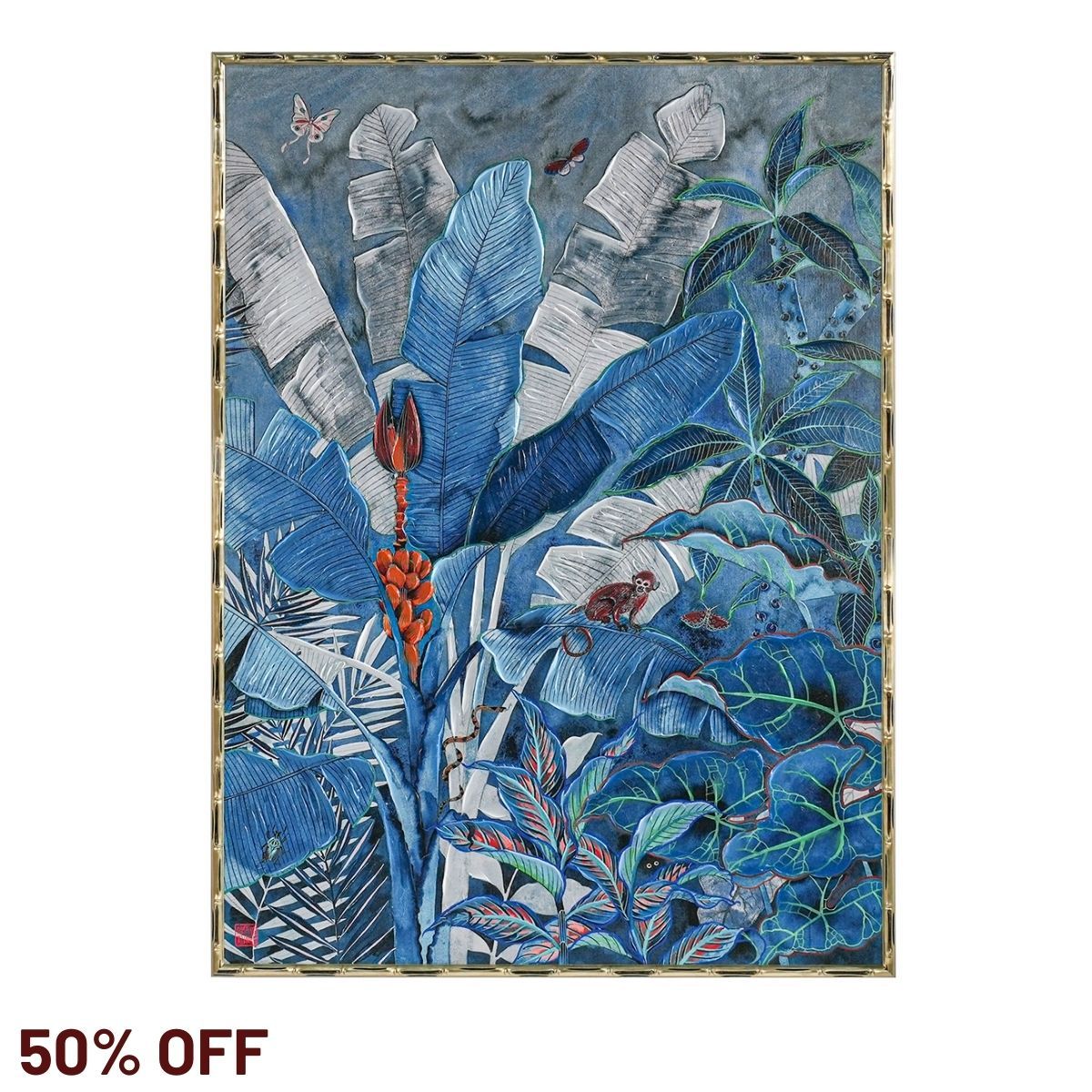 Jungle Blues Series II Enhanced Canvas Print