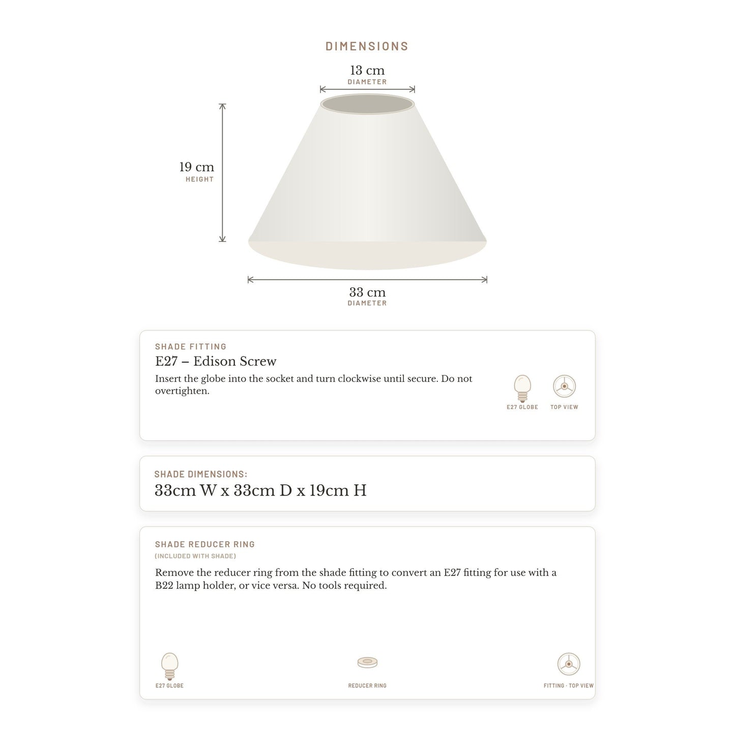 Messina Empire Shade - Small White