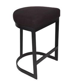 Brooke Black Kitchen Stool - Black Linen - OUTLET NSW
