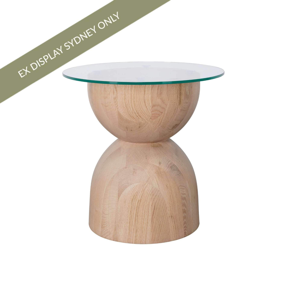 Caden Glass Coffee Table - Small Oak – view 2