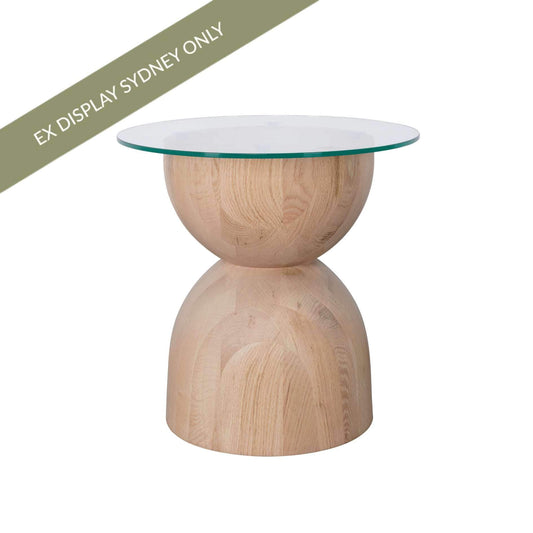 Caden Glass Coffee Table - Small Oak – view 2