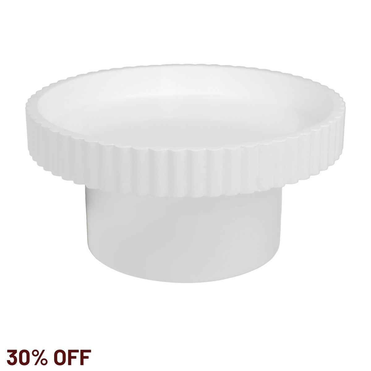 Blythe Footed Bowl - Small White