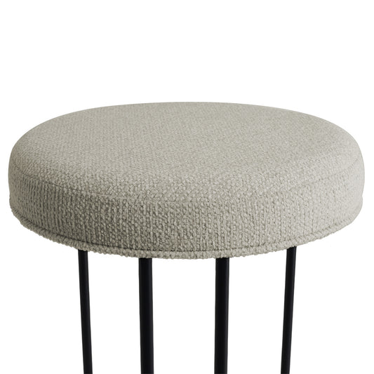 Blackley Black Iron Kitchen Stool - Speckle Ecru