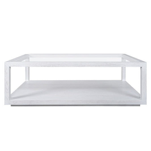 Sadie Oak Rectangle Coffee Table - White