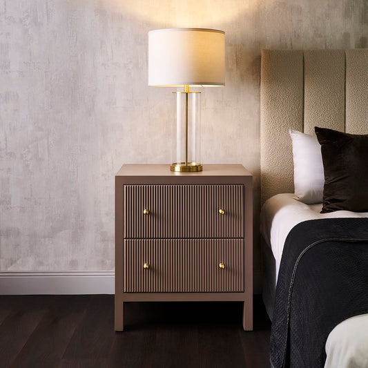 Ariana Bedside Table - Large Taupe