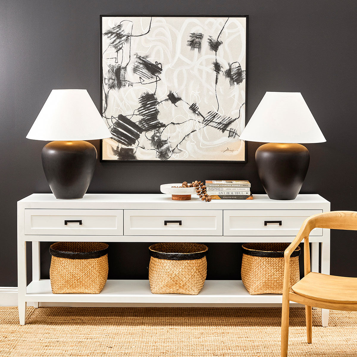 Soloman 200cm Console Table - White