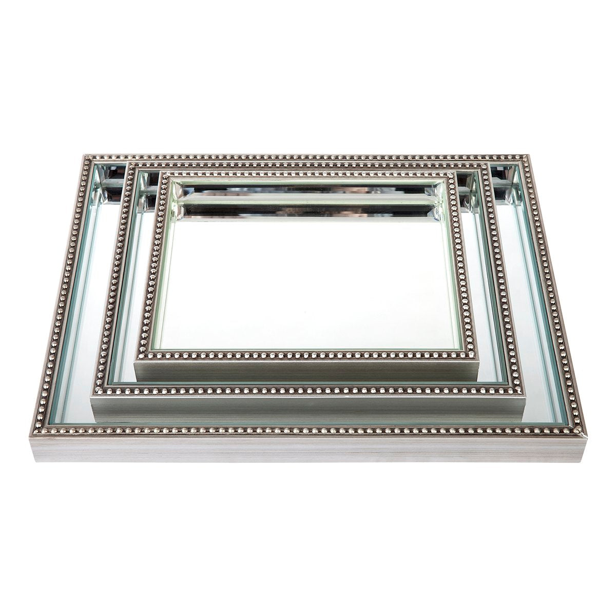 Zeta Mirror Tray - Small Antique Silver – view 3